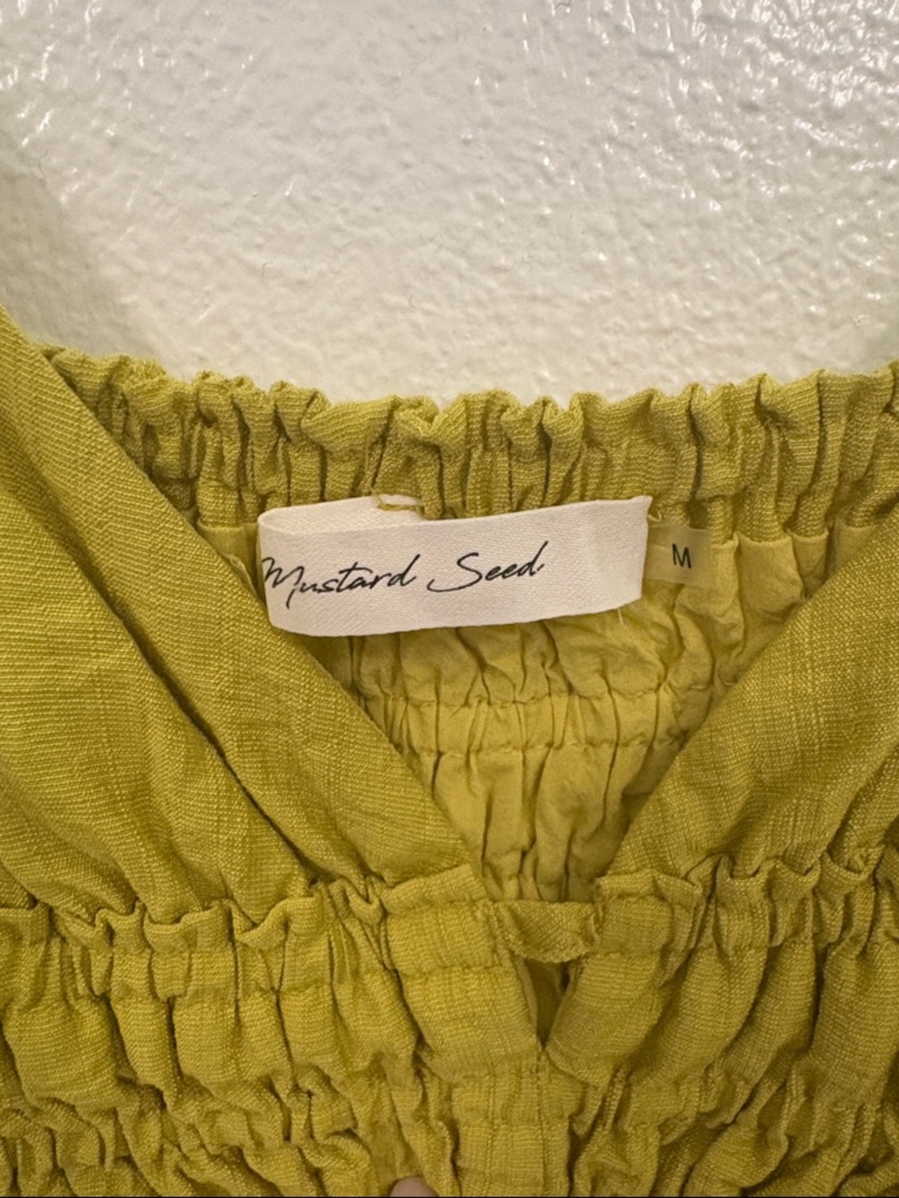 Chartreuse Spaghetti Strap Smocked Waist Sundress - Picture 2 of 7